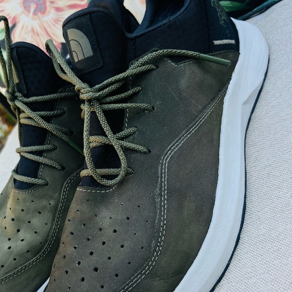 The North Face Mens EXTS Shoes Mens 12 Wide Green Leather Sneaker - Picture 10 of 17